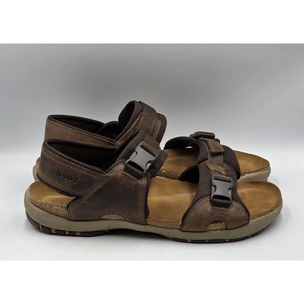 Naot Lappland Brown Slingback Strap Comfort Shoe Gorpcore Sandals Men 13 Israel